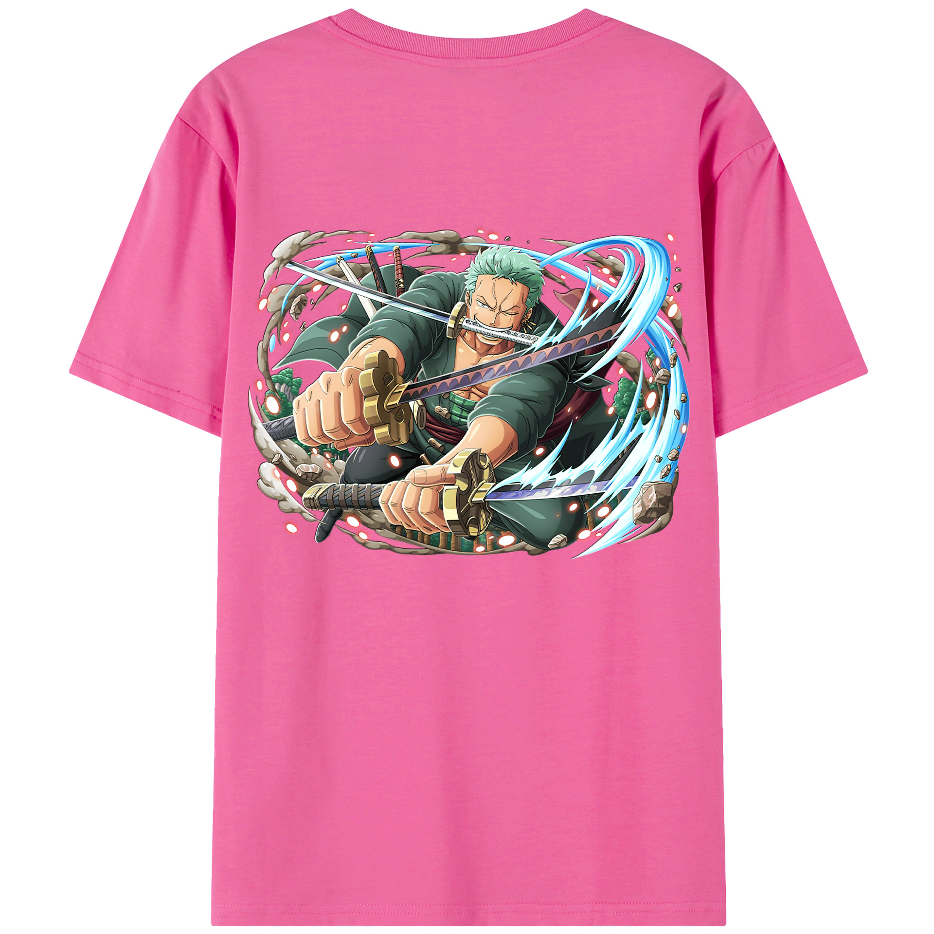ワンピース ロロノア・ゾロ ONE PIECE Roronoa Zoro レディース半袖Tシャツ(バックプリント)